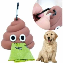 EINEMGELD Sac À Déchets Pour Chien Porte-Sac Crottes Distributeur De Merde Avec Crochet Étanches Mousqueton Animaux Couches Usagées