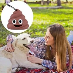 EINEMGELD Sac À Déchets Pour Chien Porte-Sac Crottes Distributeur De Merde Avec Crochet Étanches Mousqueton Animaux Couches Usagées -Toilletage et hygiène du chien Soldes 59333803 3