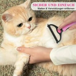 GALOZZOIT Brosse Poil Chien Brosse Chat, Râteaux De Démêlage Chiens, Brosse Toilettage Enlever Poils, Peigne De Toilettage Pour Sous Poil Élimine Les Sous, Râteau Démêlant Pour Animaux （rose） -Toilletage et hygiène du chien Soldes 59726641 3