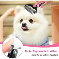 GALOZZOIT Brosse Poil Chien Brosse Chat, Râteaux De Démêlage Chiens, Brosse Toilettage Enlever Poils, Peigne De Toilettage Pour Sous Poil Élimine Les Sous, Râteau Démêlant Pour Animaux （rose） -Toilletage et hygiène du chien Soldes 59726641 4