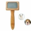 PERLE RARE Peigne Autonettoyant Pour Chats Et Chiens, Brosses Pour Animaux De Compagnie à Poils Longs Et Courts, Bois Massif