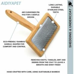 PERLE RARE Peigne Autonettoyant Pour Chats Et Chiens, Brosses Pour Animaux De Compagnie à Poils Longs Et Courts, Bois Massif -Toilletage et hygiène du chien Soldes 59969079 3