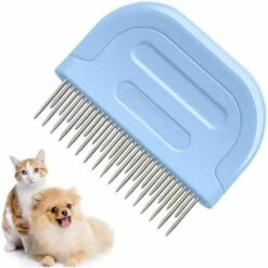 DENUOTOP Peignes Anti-puces Peigne Anti-Puces Pour Chiens Et Chats, Dents Denses Avec Des Pointes Arrondies Délicates, Pour Les Animaux à Poil Courts Et Moyens, Pet Brosse Clean Tool (Peigne à Aiguilles Longue Et Courte)