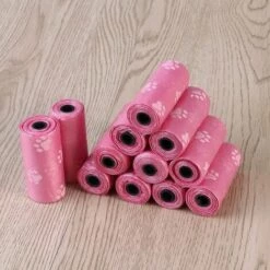 MINKUROW Sacs à Déchets Pour Animaux De Compagnie Sacs Pour Chien Poop Sacs à Papiers Biodégradables Sans Parfum Rose 12 Rouleaux -Toilletage et hygiène du chien Soldes 60014072 4
