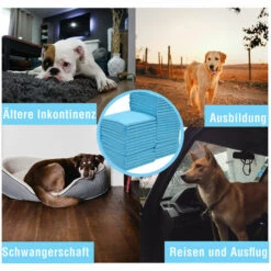 EINFEBEN 80X Tapis Pour Chiots Extrêmement Absorbant Tapis De Dressage Coussin Pour Chiens 60*60CM - Bleu -Toilletage et hygiène du chien Soldes 60068354 5