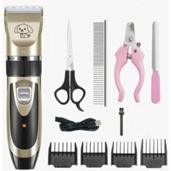 GALOZZOIT Rasoir Pour Animaux De Compagnie, Electrique Sans Fil Tondeuse Chien Rechargeable Réglage Vitesse à Avec Écran LCD Et 4 Peignes Limite, Professionnelle Tondeuse Pour Chien Chat Animaux