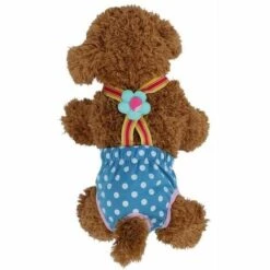 Couche Pour Chien Femelle,Physiologique Menstruation Jarretelle Sous-Vêtements Slip Pantalon Bleu FUIENKO -Toilletage et hygiène du chien Soldes 60571283 3