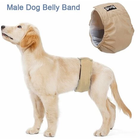 LIFCAUSAL Bande De Ventre De Chien Mâle Couche-culotte Pour Animaux De Compagnie Enveloppement Lavable Imperméable à L'eau Formation De Chien Pantalon Physiologique (Beige-XS) 1 LIFCAUSAL Bande De Ventre De Chien Mâle Couche-culotte Pour Animaux De Compagnie Enveloppement Lavable Imperméable à L'eau Formation De Chien Pantalon Physiologique (Beige-XS)