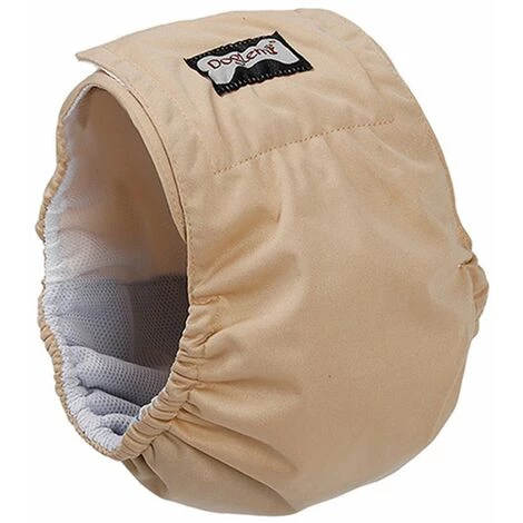 LIFCAUSAL Bande De Ventre De Chien Mâle Couche-culotte Pour Animaux De Compagnie Enveloppement Lavable Imperméable à L'eau Formation De Chien Pantalon Physiologique (Beige-XS) 2 LIFCAUSAL Bande De Ventre De Chien Mâle Couche-culotte Pour Animaux De Compagnie Enveloppement Lavable Imperméable à L'eau Formation De Chien Pantalon Physiologique (Beige-XS) – Image 2