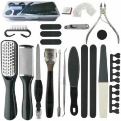 REGALI Kit De Pédicure Professionnel Outils De Pédicure, Kit De Soin Des Pieds Pour épurateur De Pieds, Dissolvant De Callosités, Kit De Pédicure Pour Enlever La Peau Dure Pour Hommes Femmes Salon Home (20 Pièces)