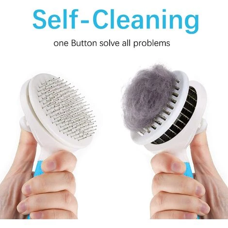 NAXUNNN Brosse Chiens Chats, Brosses De Toilettage Pour Chats Et Chiens Autonettoyante Brosse Poils Morts Pour Chat Chien Enlèvement Des Poils En Un Clic Morts Et Sous-Poils 3 NAXUNNN Brosse Chiens Chats, Brosses De Toilettage Pour Chats Et Chiens Autonettoyante Brosse Poils Morts Pour Chat Chien Enlèvement Des Poils En Un Clic Morts Et Sous-Poils – Image 3