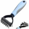 HEGUYEY Râteau De Toilettage Pour Chien, Peigne Déméloir Chien Et Brosse Chien Poil Long, Râteau De Toilettage Pour Chien Et Chat Enlever Le Sous-poil Des Animaux De Compagnie
