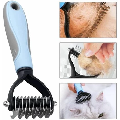 HEGUYEY Râteau De Toilettage Pour Chien, Peigne Déméloir Chien Et Brosse Chien Poil Long, Râteau De Toilettage Pour Chien Et Chat Enlever Le Sous-poil Des Animaux De Compagnie 4 HEGUYEY Râteau De Toilettage Pour Chien, Peigne Déméloir Chien Et Brosse Chien Poil Long, Râteau De Toilettage Pour Chien Et Chat Enlever Le Sous-poil Des Animaux De Compagnie – Image 4