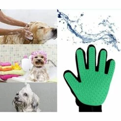 MEZHENG Gant De Toilettage Pour Chiens, Chats Et Lapins, Brosse Douce Et Massage Pour Enlever Les Poils Des Animaux Domestiques Effet Relaxant Bleu -Toilletage et hygiène du chien Soldes 63472644 3