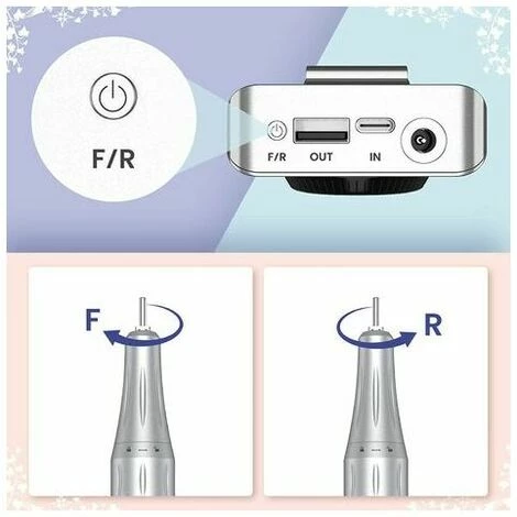 CLEGGFR Ponceuse Pour Ongles Professionnel Electrique Rechargeable 35000 Tours ,Affichage De LCD Puissante Silenceuse Pour Manucure Pédicure,Argent,LO-Ron 5 CLEGGFR Ponceuse Pour Ongles Professionnel Electrique Rechargeable 35000 Tours ,Affichage De LCD Puissante Silenceuse Pour Manucure Pédicure,Argent,LO-Ron – Image 5