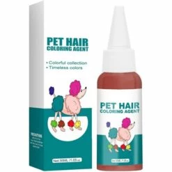 Teinture Pour Cheveux De Chien, Teinture Pour Cheveux Sans Danger Pour Chien, Mode 30 Ml Animal De Compagnie Teinture Pigment Agent Fournitures Produit De Beauté Pour Animaux De Compagnie Vin Rouge LangRay
