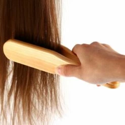 YD Peigne De Coiffure Professionnel Double Brosses Outil De Lissage De Cheveux Antistatique En Bois