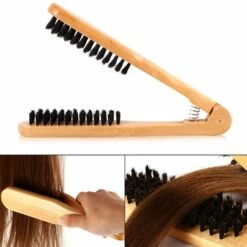 YD Peigne De Coiffure Professionnel Double Brosses Outil De Lissage De Cheveux Antistatique En Bois -Toilletage et hygiène du chien Soldes 63644229 3