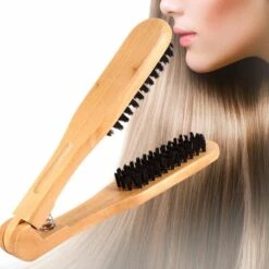 YD Peigne De Coiffure Professionnel Double Brosses Outil De Lissage De Cheveux Antistatique En Bois -Toilletage et hygiène du chien Soldes 63644229 4
