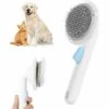 CATHERINE Brosse Chiens Et Chats, Autonettoyante Brosse Poils Morts Enlèvement Efficace Jusqu'à 95% Des Poils Morts, Brosse De Toilettage Pour Chien Et Chat Avec Poils Longs Et Courts (White)
