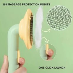 CATHERINE Brosse Chiens Et Chats, Autonettoyante Brosse Poils Morts Enlèvement Efficace Jusqu'à 95% Des Poils Morts, Brosse De Toilettage Pour Chien Et Chat Avec Poils Longs Et Courts (White) -Toilletage et hygiène du chien Soldes 63741215 4