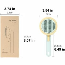 CATHERINE Brosse Chiens Et Chats, Autonettoyante Brosse Poils Morts Enlèvement Efficace Jusqu'à 95% Des Poils Morts, Brosse De Toilettage Pour Chien Et Chat Avec Poils Longs Et Courts (White) -Toilletage et hygiène du chien Soldes 63741215 5