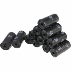 Sacs Ramasse-crottes Pour Chiens, Chats, Animal Domestique, Noir, 12 Rouleaux (180 Sacs En Total) GrooFoo