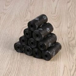 Sacs Ramasse-crottes Pour Chiens, Chats, Animal Domestique, Noir, 12 Rouleaux (180 Sacs En Total) GrooFoo -Toilletage et hygiène du chien Soldes 63800034 5