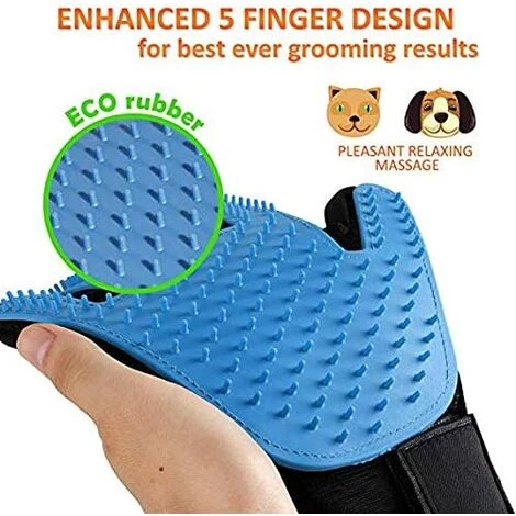 LYCXAMES Gant De Toilettage Massage Chien Chat Brosse De Nettoyage Bain Animaux Peigne De Massage Epilateur Poils Cheveux Longs Courts En Caoutchouc - 1Paire 2 LYCXAMES Gant De Toilettage Massage Chien Chat Brosse De Nettoyage Bain Animaux Peigne De Massage Epilateur Poils Cheveux Longs Courts En Caoutchouc - 1Paire – Image 2