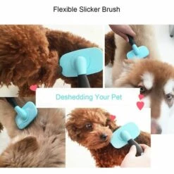 LYCXAMES Brosse Pour Chiens Et Chats Toilettage Peigne Pour Chien Et Chat Avec Poils Longs Et Courts-Bleu -Toilletage et hygiène du chien Soldes 63814207 3
