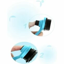 LYCXAMES Brosse Professionnelle Pour Animaux Domestiques, Brosse Auto-nettoyante, Utilisé Pour Enlever Les Expectorations Et La Fourrure Lâche, Pour Chiens Chats Peigne De Toilettage Autonettoyant (Rouge) -Toilletage et hygiène du chien Soldes 63814358 5