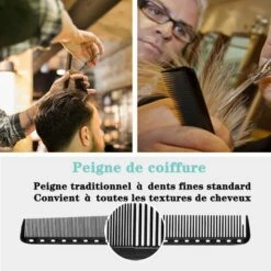 WAVE Ensemble De Peigne à Cheveux, 6 Pièces Peigne à Dents Fines Fibre Carbone à Queue Professionnel, De Cheveux Pour Salon Coiffure, Pour Les Cheveux Et Pour Hommes Et Femmes Avec DifféRents Types -Toilletage et hygiène du chien Soldes 64223208 5