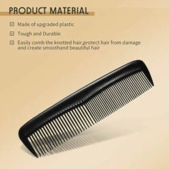 WAVE 2 Peignes à Cheveux En Plastique De Poche Peignes à Cheveux Noirs Peigne De Coupe Cheveux à Dents Fines Et Standard Peigne à Pansement Fin Peignes Coiffure Pour Coiffure Salon De Coiffure -Toilletage et hygiène du chien Soldes 64223721 4