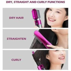 Sèche-cheveux électrique Sèche-cheveux 5 En 1 Bigoudi Lisseur Automatique Sèche-cheveux Brosse Sèche-cheveux Rose- Thsinde -Toilletage et hygiène du chien Soldes 64466259 5