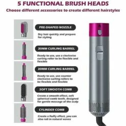 Sèche-cheveux électrique Sèche-cheveux 5 En 1 Bigoudi Lisseur Automatique Sèche-cheveux Brosse Dry & Ensemble De Fer à Friser HumideRose Red- Thsinde 8 Sèche-cheveux électrique Sèche-cheveux 5 En 1 Bigoudi Lisseur Automatique Sèche-cheveux Brosse Dry & Ensemble De Fer à Friser HumideRose Red- Thsinde -Toilletage et hygiène du chien Soldes 64466344 4