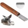 PREMIER Couteau à Dénuder Professionnel Pour Chien, Outil De Toilettage Pour Animaux De Compagnie Avec Manche En Bois Ergonomique (gris)