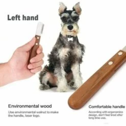 PREMIER Couteau à Dénuder Professionnel Pour Chien, Outil De Toilettage Pour Animaux De Compagnie Avec Manche En Bois Ergonomique (gris) -Toilletage et hygiène du chien Soldes 64578743 3