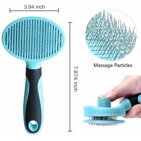 BAICCCF Brosse Et Peigne Pour Chien Brosse Pour Chat, Brosse Douce Pour Chien Et Chat, Enlève Le Sous-poil Lâche, Brosse à Cheveux Emmêlés Pour Tapis Pour Animaux De Compagnie, Auto-nettoyage 2 BAICCCF Brosse Et Peigne Pour Chien Brosse Pour Chat, Brosse Douce Pour Chien Et Chat, Enlève Le Sous-poil Lâche, Brosse à Cheveux Emmêlés Pour Tapis Pour Animaux De Compagnie, Auto-nettoyage – Image 2