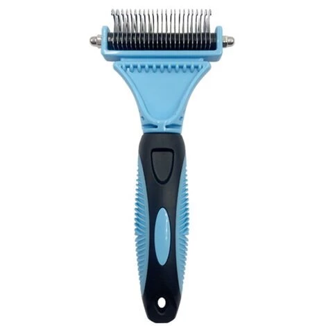 LITZEE Brosse Chien, Brosse Pour Chats, Peigne Anti Poils Animaux, Râteau De Toilettage - Enlever 96% Des Poils Morts Et Nœuds, Déméloir Professionnel Pour Les Poils Longs / Courts(bleu,18*8.6*2.4cm) 1 LITZEE Brosse Chien, Brosse Pour Chats, Peigne Anti Poils Animaux, Râteau De Toilettage - Enlever 96% Des Poils Morts Et Nœuds, Déméloir Professionnel Pour Les Poils Longs / Courts(bleu,18*8.6*2.4cm)