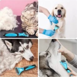 LITZEE Brosse Chien, Brosse Pour Chats, Peigne Anti Poils Animaux, Râteau De Toilettage - Enlever 96% Des Poils Morts Et Nœuds, Déméloir Professionnel Pour Les Poils Longs / Courts(bleu,18*8.6*2.4cm) 7 LITZEE Brosse Chien, Brosse Pour Chats, Peigne Anti Poils Animaux, Râteau De Toilettage - Enlever 96% Des Poils Morts Et Nœuds, Déméloir Professionnel Pour Les Poils Longs / Courts(bleu,18*8.6*2.4cm) -Toilletage et hygiène du chien Soldes 64804945 3