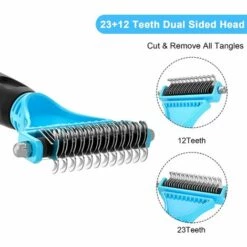 LITZEE Brosse Chien, Brosse Pour Chats, Peigne Anti Poils Animaux, Râteau De Toilettage - Enlever 96% Des Poils Morts Et Nœuds, Déméloir Professionnel Pour Les Poils Longs / Courts(bleu,18*8.6*2.4cm) 9 LITZEE Brosse Chien, Brosse Pour Chats, Peigne Anti Poils Animaux, Râteau De Toilettage - Enlever 96% Des Poils Morts Et Nœuds, Déméloir Professionnel Pour Les Poils Longs / Courts(bleu,18*8.6*2.4cm) -Toilletage et hygiène du chien Soldes 64804945 5