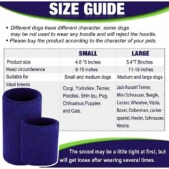 LLOVE 2 Pièces Dog Snood Dog Neck And Ears Warmer Cache-oreilles Pour Chien De Compagnie Pour Le Confort Anti-anxiété Baignade Toilettage Réduction Du Bruit -Toilletage et hygiène du chien Soldes 64869307 3