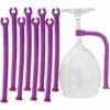 OSQI Lot De 8 Porte-verres Compatibles Lave-vaisselle Violets
