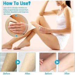 BARES Crystal Hair Eraser, Gomme Epilatoire Crystal Hair Remover, Epilateur Physique Indolore Femme, Pierre Depilatoire, Outil Epilation Rapide Et Facile Pour Les Jambes, Les Bras Et Le Dos -Toilletage et hygiène du chien Soldes 65507416 3