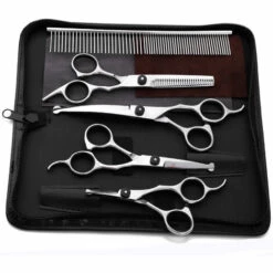 HELLO KITTY BAIN Ciseaux De Toilettage Pour Chiens, Set 5 En 1, Ciseaux De Toilettage Pour Chats En Acier Inoxydable, Ciseaux De Toilettage Pour Chiens Pour Le Corps, Le Visage, Le Nez, Les Oreilles (noir)