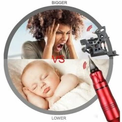 DONTODENT Kit De Machine à Tatouer Rotative Professionnelle Stylo à Tatouer Mitrailleuses Maquillage Permanent Avec Encres De Couleur Alimentation Cartouche Aiguilles Kit De Tatouage Noir -Toilletage et hygiène du chien Soldes 65727954 5