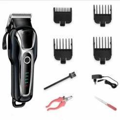 GALOZZOIT Tondeuse Chien Poil Long Epais Electrique Sans Fil Kit, Tondeuse Animaux Chien Chat Professionnelle, Pet Grooming Kit, Lame Tranchante Sûre, Faible Bruit, Écran LCD，Tondeuse Chien Professionnelle,（Couleur Aléatoire）