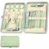 ILOVEMILAN Ensemble De Manucure Pour Homme Et Femme Ensemble De Pédicure 18 En 1 Kit De Toilettage Pour Ongles Avec étui De Voyage En Cuir Ensemble De Manucure Kit De Coupe-ongles Professionnel Outils De Soin De Pédicure