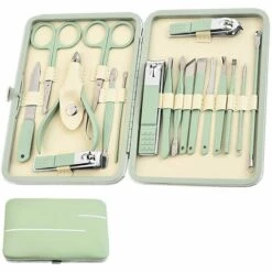 ILOVEMILAN Ensemble De Manucure Pour Homme Et Femme Ensemble De Pédicure 18 En 1 Kit De Toilettage Pour Ongles Avec étui De Voyage En Cuir Ensemble De Manucure Kit De Coupe-ongles Professionnel Outils De Soin De Pédicure