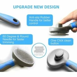 THSINDE Brosse Pour Toilettage - Chat, Chien, Animal Domestique - Soin Du Pelage Pour Enlever Le Sous-poil - Massage Doux Avec Brosse En Silicone - Nettoyage Facile - Outil Ergonomique -Toilletage et hygiène du chien Soldes 66176324 5